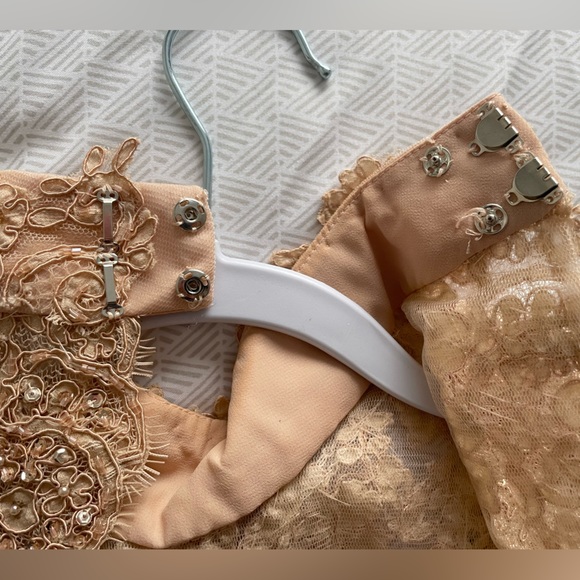 Sherri Hill Mini Homecoming Dress Nude 00 - Picture 6 of 13